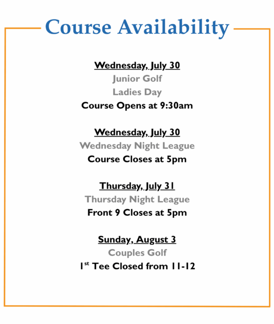 Course Availability Template