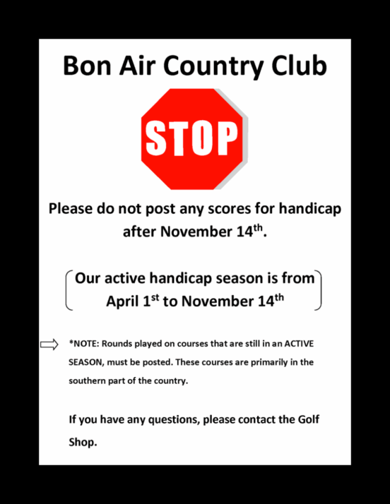 Handicaping Notice 20251102