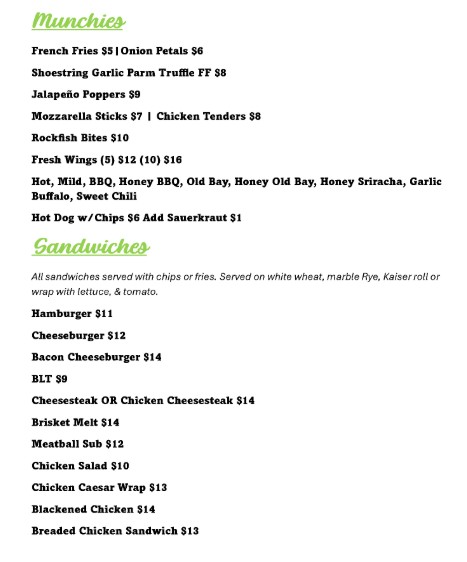 Winter Menu 2025 Part 1