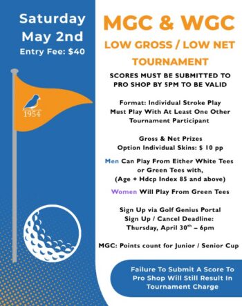 Low Gross Low Net Tourney 20260502