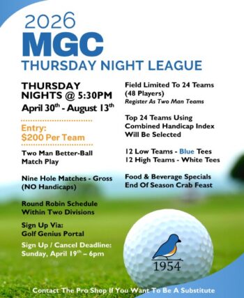 Thursday Night League Notice 2026